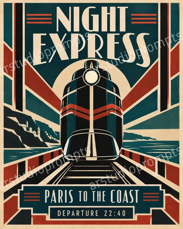 Art Deco Central Axis Posters