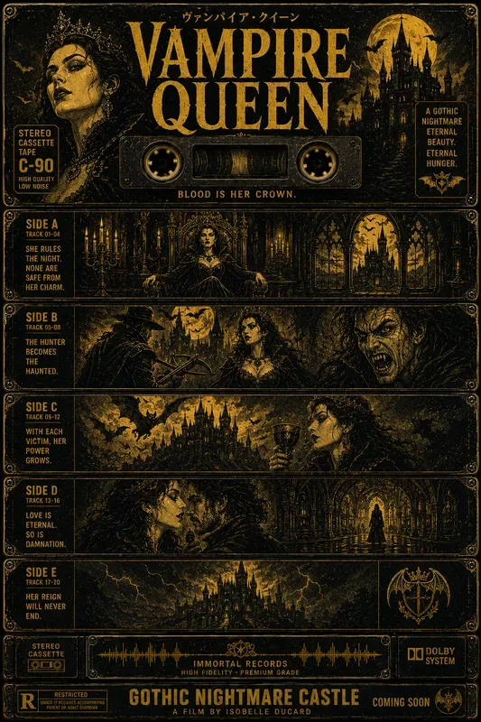 Retro Cassette Cinema Poster Packs