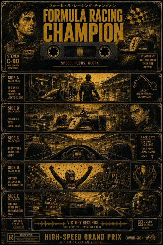Retro Cassette Cinema Poster Packs