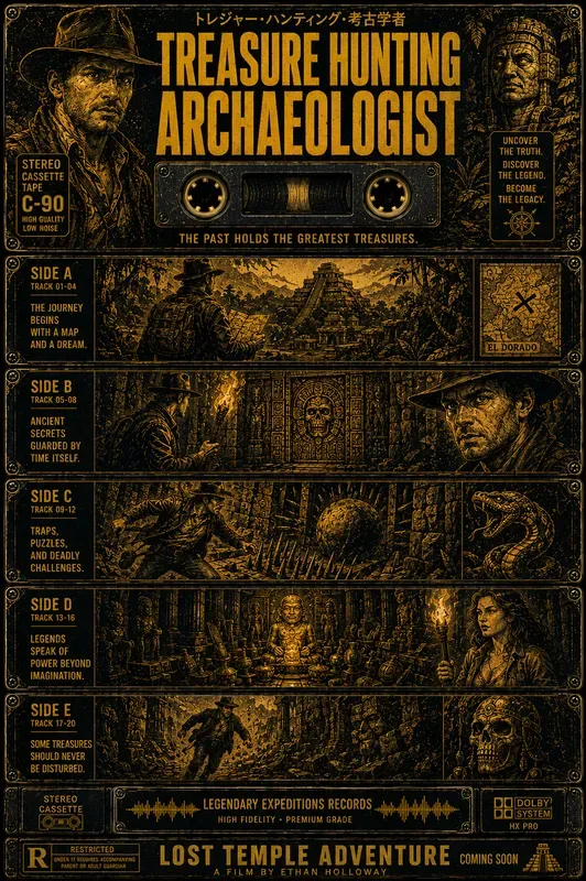 Retro Cassette Cinema Poster Packs
