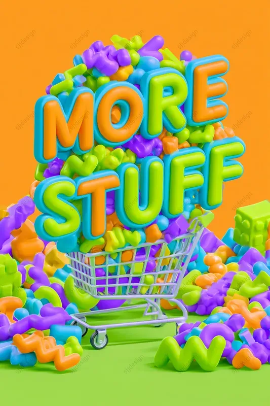 Surreal 3D Typography Posters