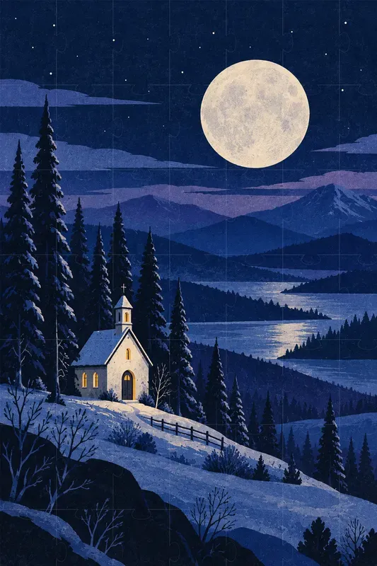Vintage Editorial Landscape Art