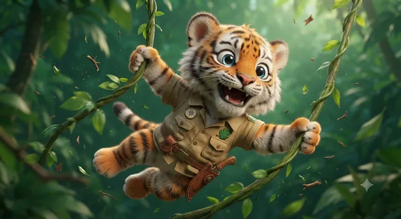 Cute 3D Adventure Mascots In Action