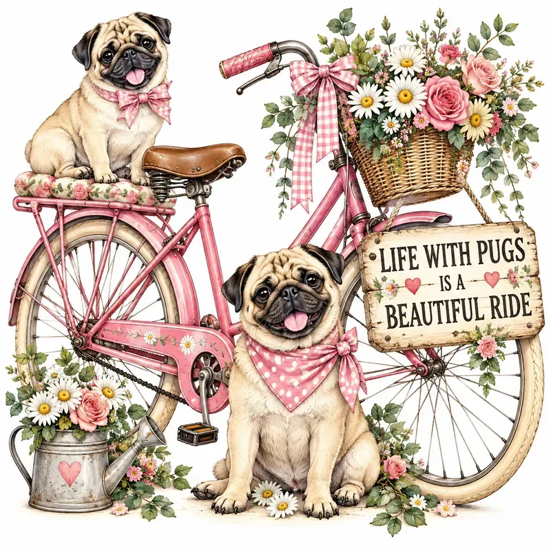 Vintage Pet Adventure Illustrations