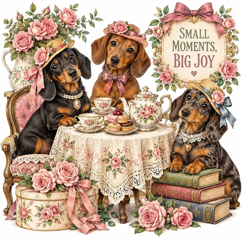 Vintage Pet Adventure Illustrations