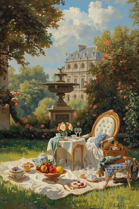 Paris Royalty Summer Oil Paintings
