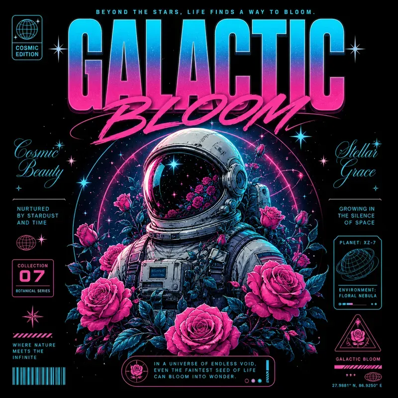 Cosmic Neon Poster Creators