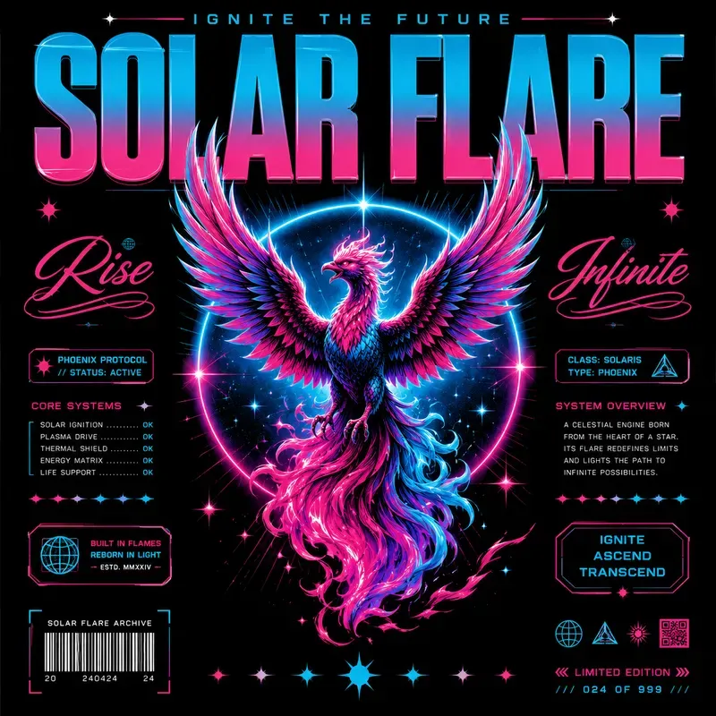 Cosmic Neon Poster Creators