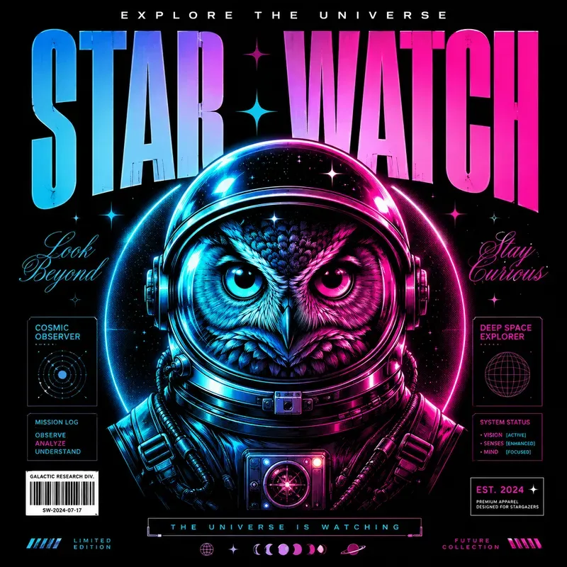 Cosmic Neon Poster Creators