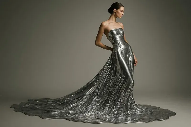 Liquid Metal Couture Avantgarde Fashion