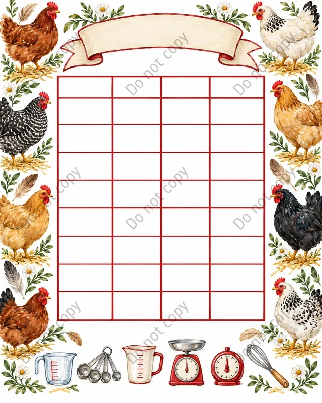 Kitchen Conversion Chart Art Prints