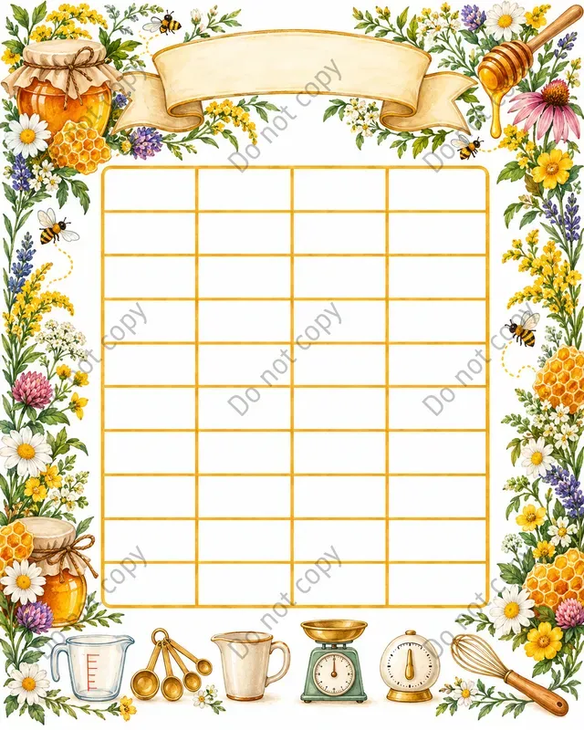 Kitchen Conversion Chart Art Prints