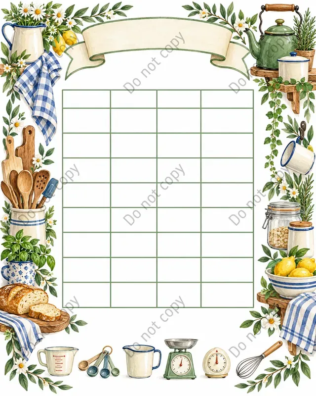 Kitchen Conversion Chart Art Prints