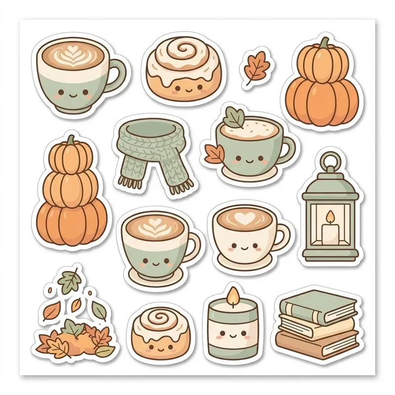 Kawaii Sticker Sheet Generator
