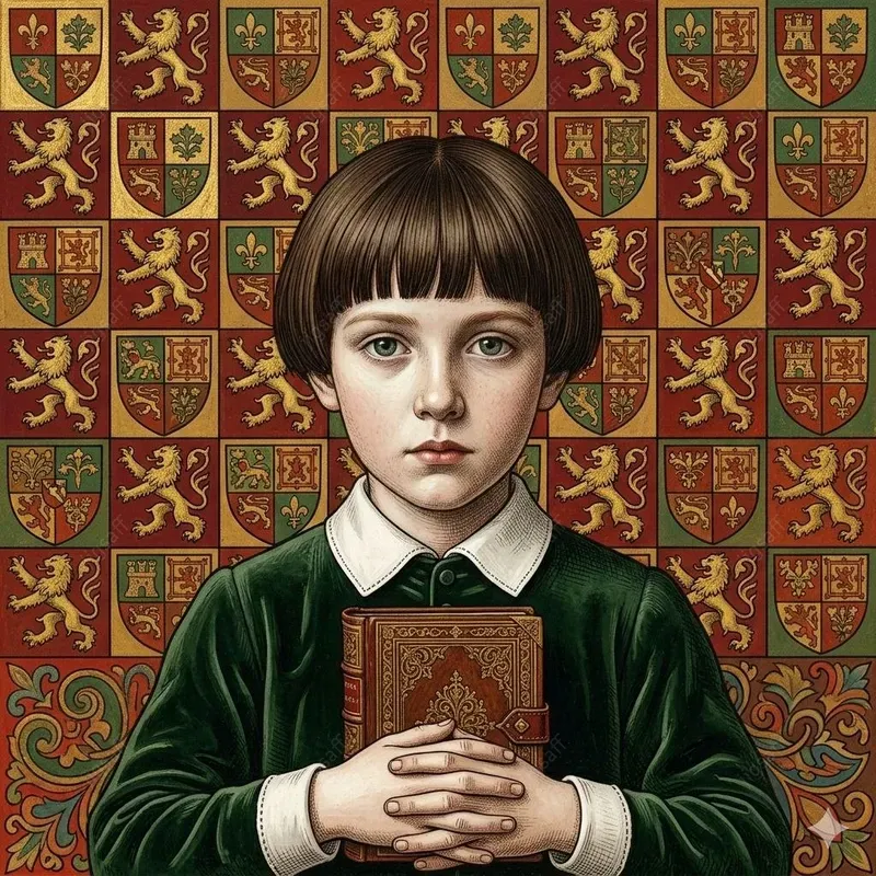 Symbolist Egg Tempera Child Portraits