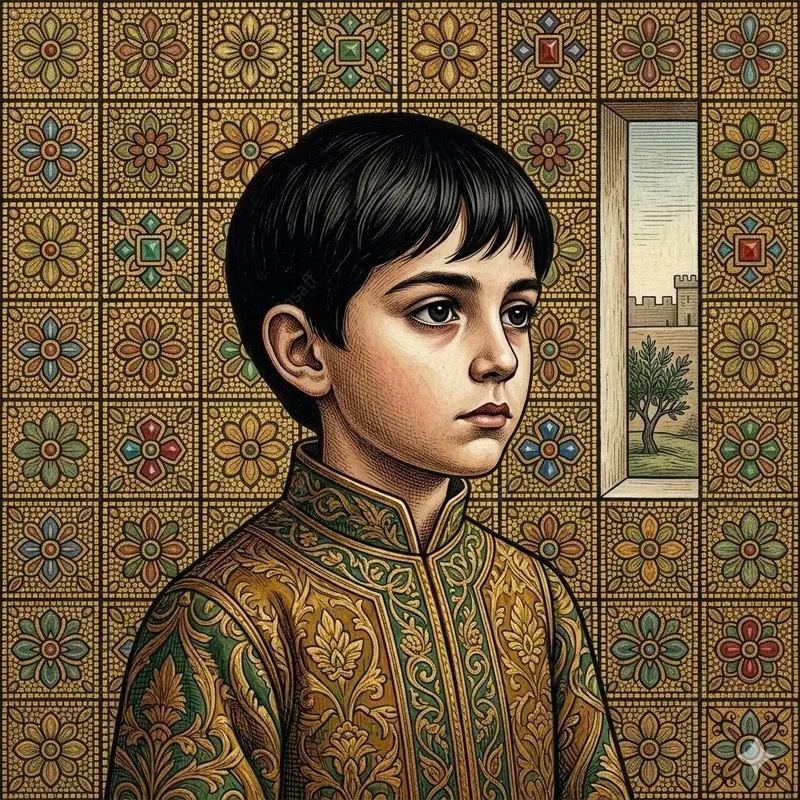 Symbolist Egg Tempera Child Portraits