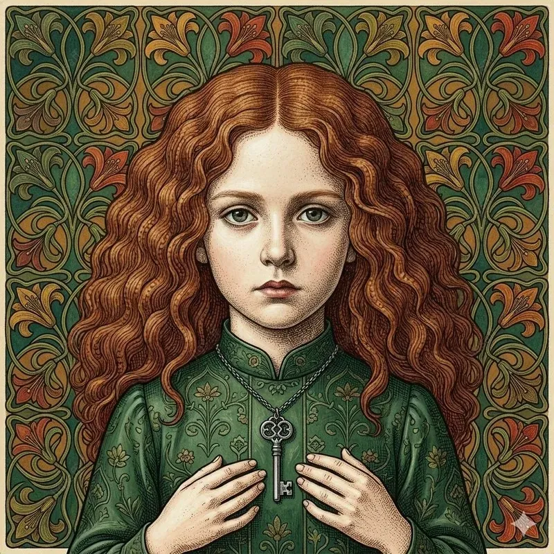 Symbolist Egg Tempera Child Portraits