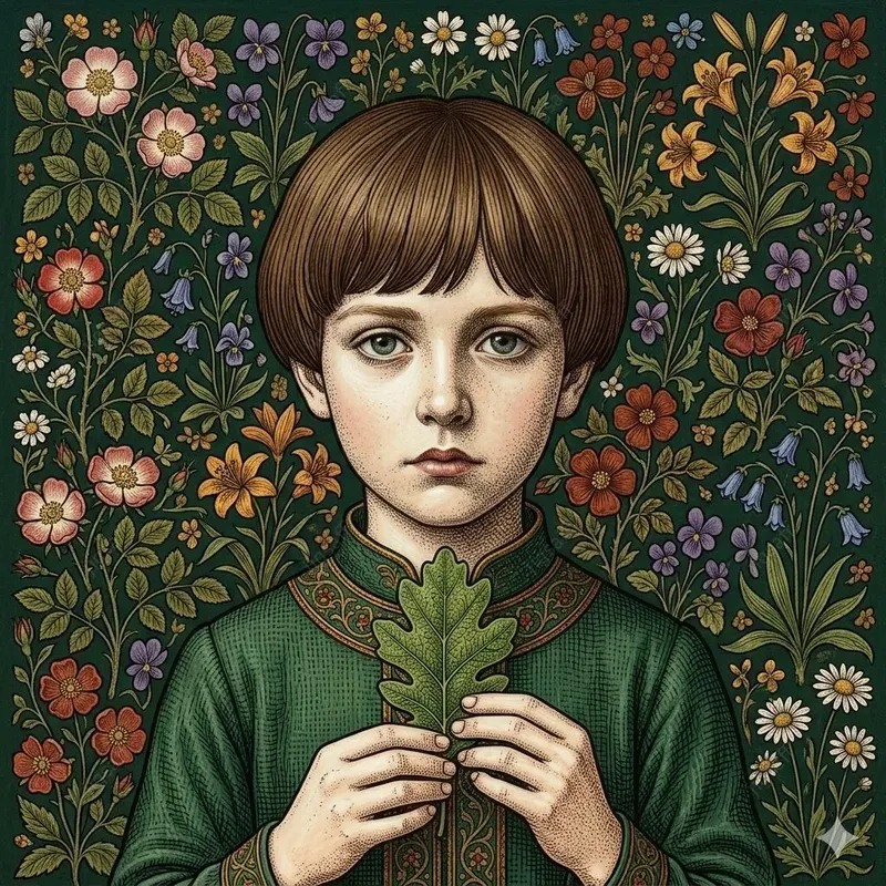 Symbolist Egg Tempera Child Portraits