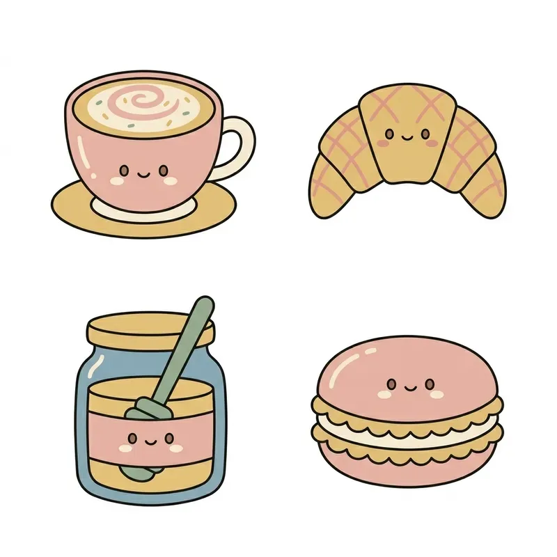 Kawaii Japanese Game Asset Icon Sheets 4x