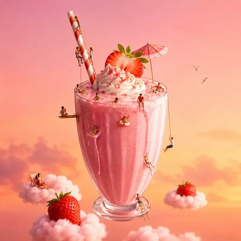 Mini Worlds On Giant Desserts