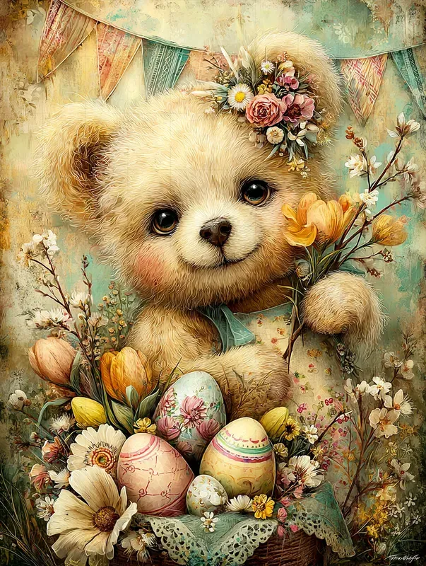 Shabby Chic Easter Cottagecore Characters