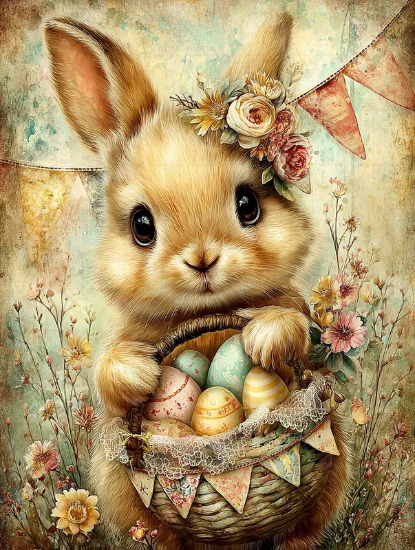 Shabby Chic Easter Cottagecore Characters
