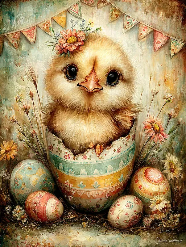 Shabby Chic Easter Cottagecore Characters