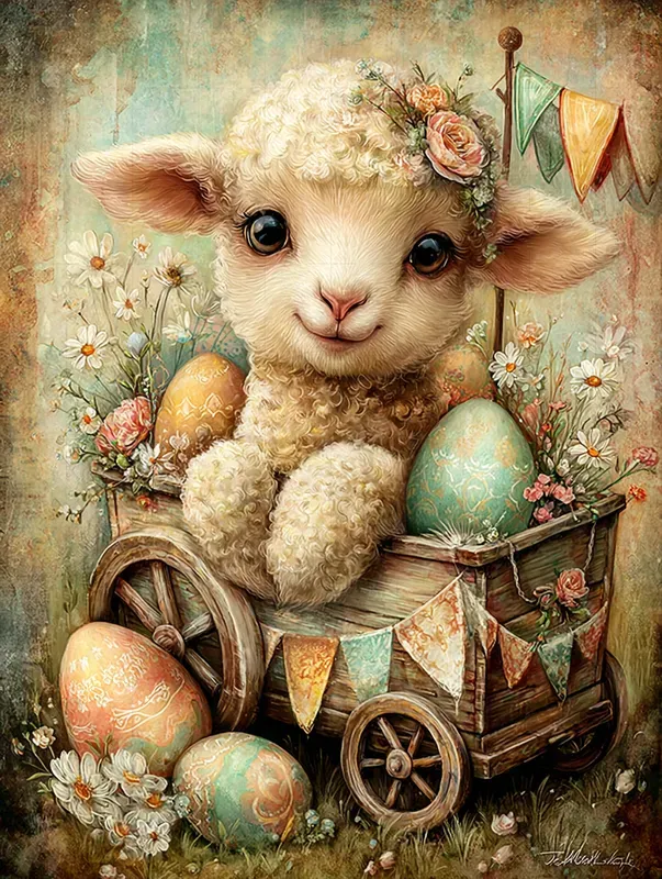 Shabby Chic Easter Cottagecore Characters