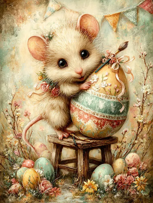 Shabby Chic Easter Cottagecore Characters
