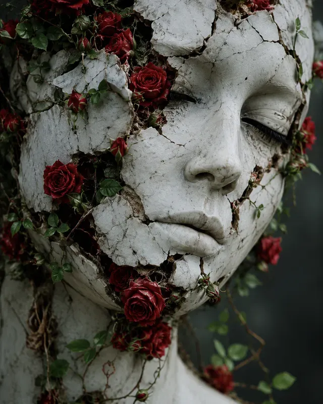 Botanical Marble Portraits
