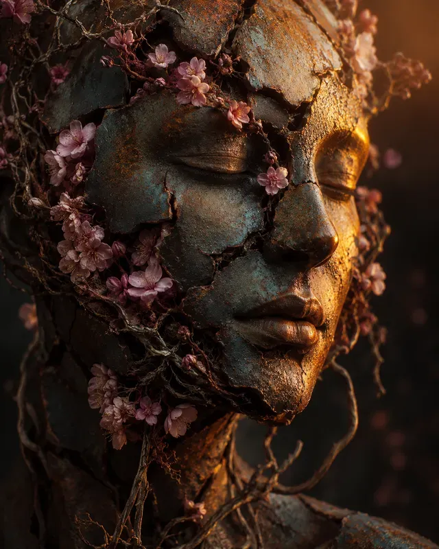 Botanical Marble Portraits