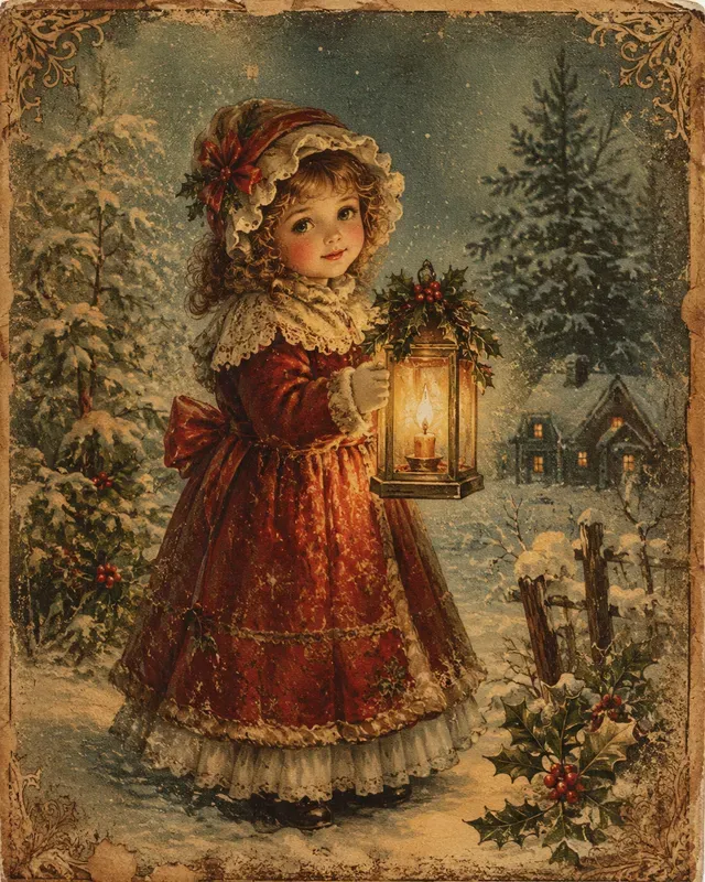 Vintage Christmas Ephemera Character Art