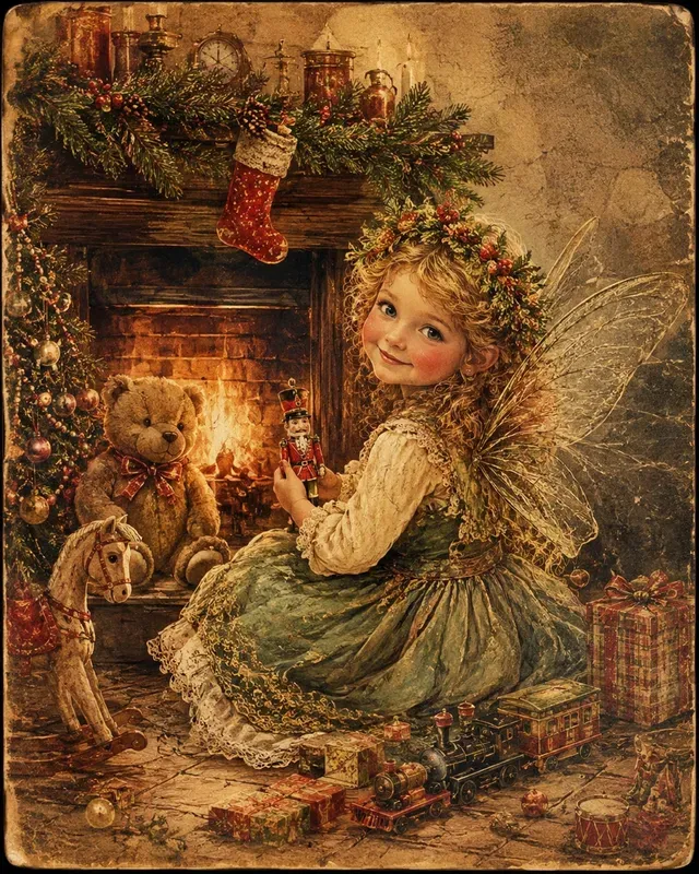 Vintage Christmas Ephemera Character Art