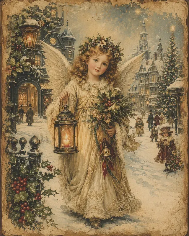Vintage Christmas Ephemera Character Art