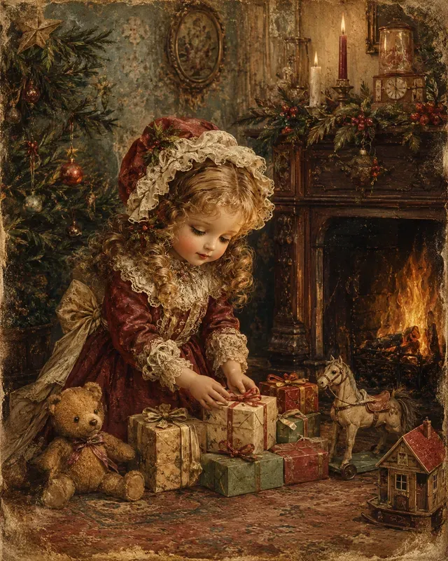 Vintage Christmas Ephemera Character Art