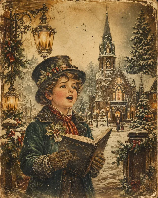 Vintage Christmas Ephemera Character Art
