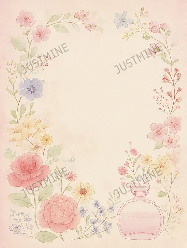 Pastel Floral Garden Frame Junk Journals