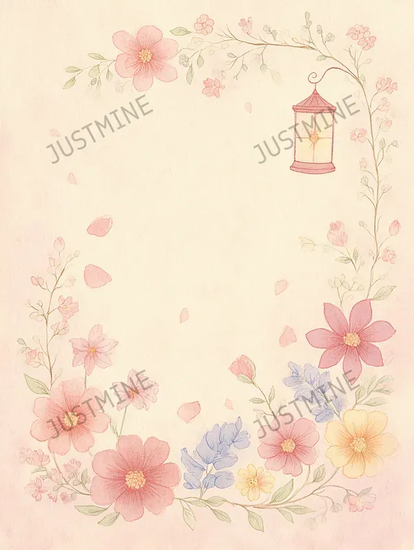 Pastel Floral Garden Frame Junk Journals