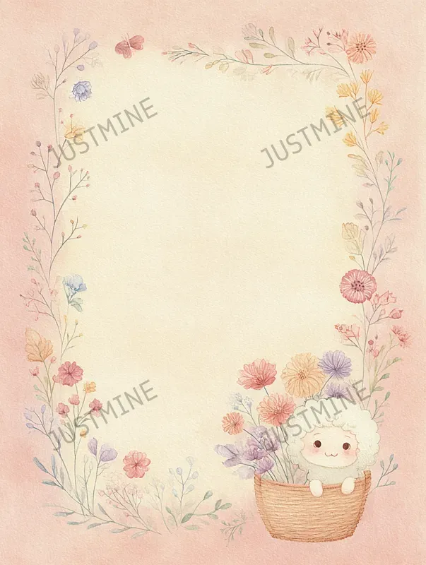 Pastel Floral Garden Frame Junk Journals