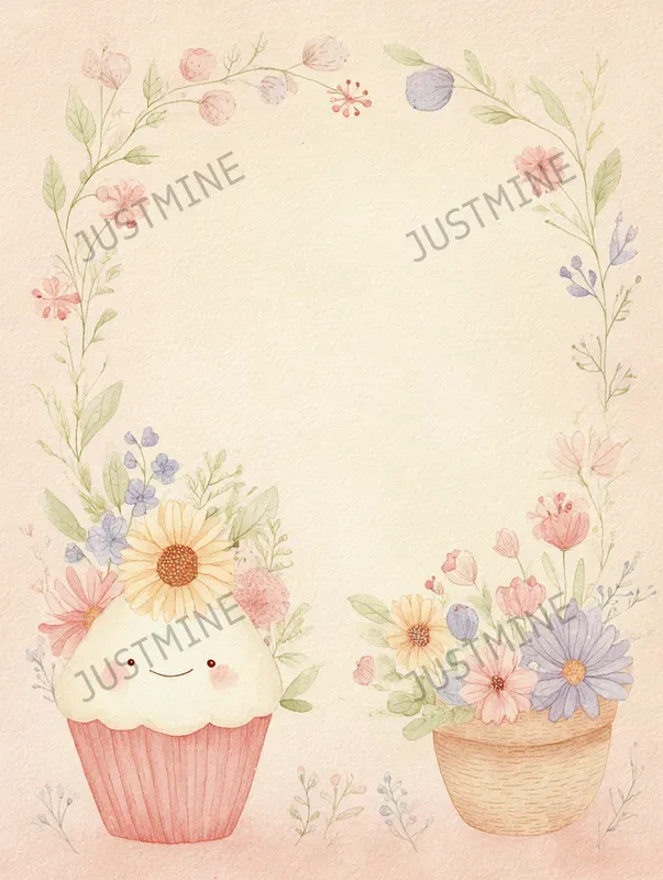 Pastel Floral Garden Frame Junk Journals