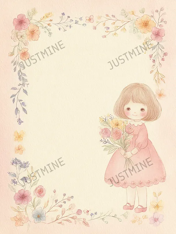Pastel Floral Garden Frame Junk Journals
