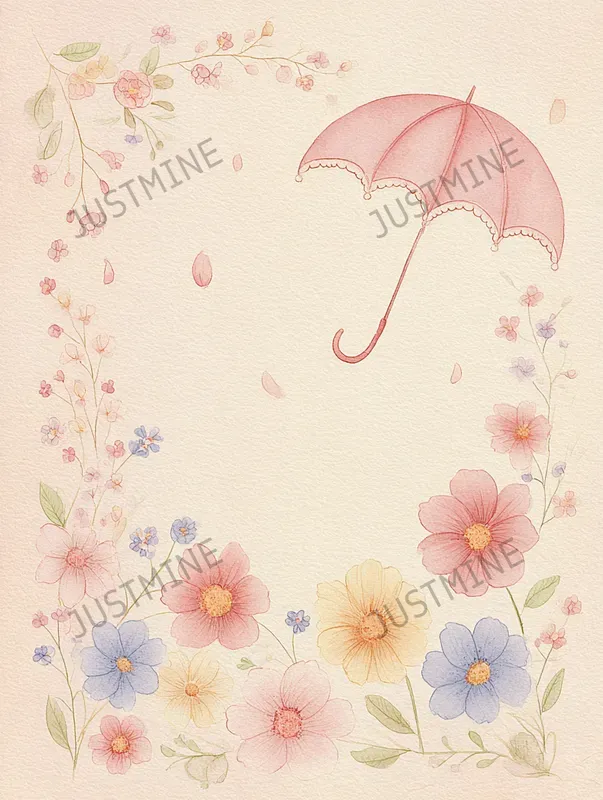 Pastel Floral Garden Frame Junk Journals