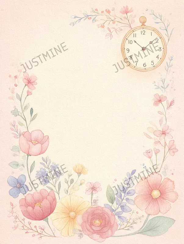 Pastel Floral Garden Frame Junk Journals