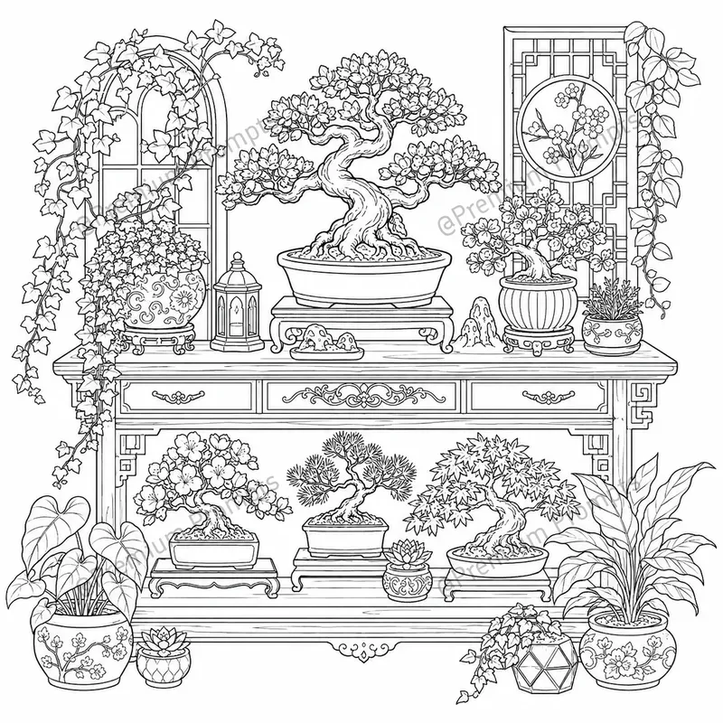 Cozy Home Greenhouse Coloring Book Pages