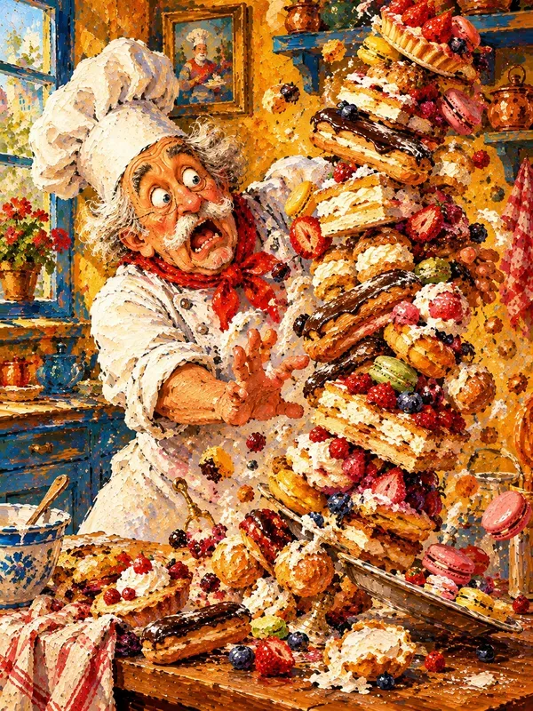 Shocked Characters Oil Art