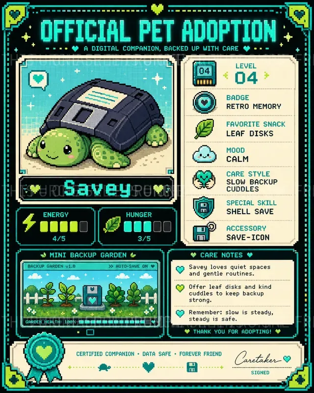 Pixel Pet Adoption Certificates