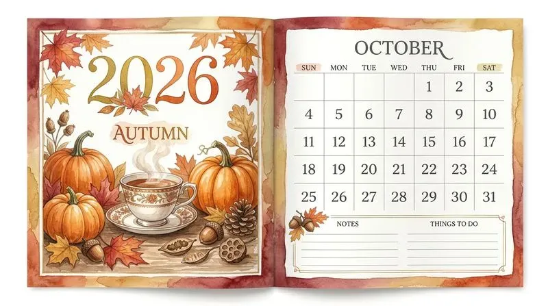 Custom Year Printable Watercolor Calendars