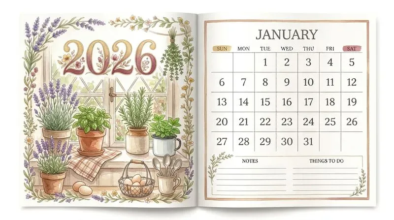 Custom Year Printable Watercolor Calendars