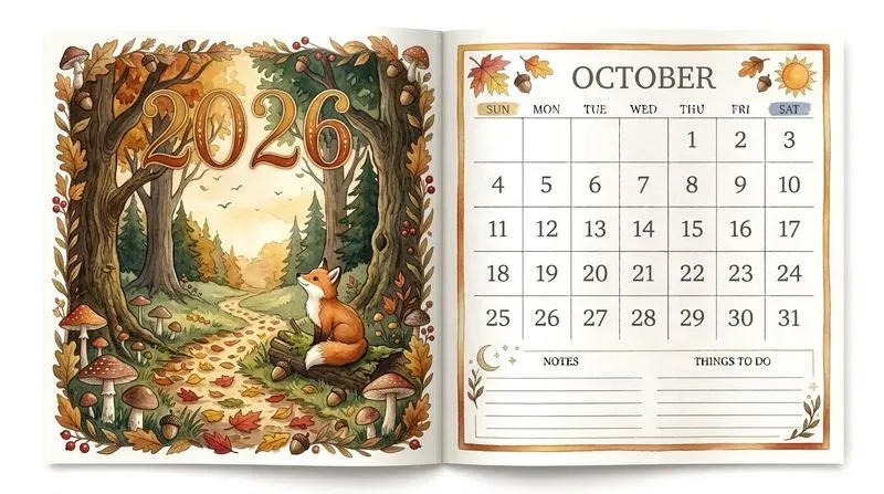 Custom Year Printable Watercolor Calendars
