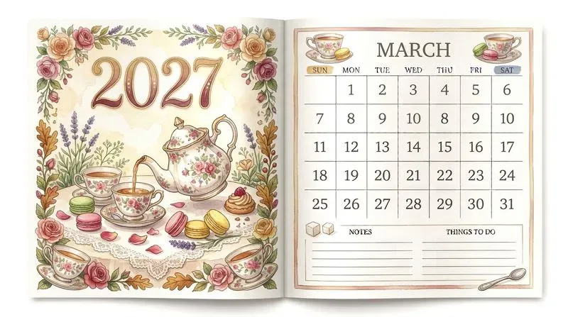 Custom Year Printable Watercolor Calendars